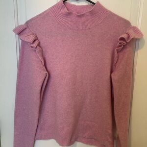 Pink Ruffled Women's Sweater